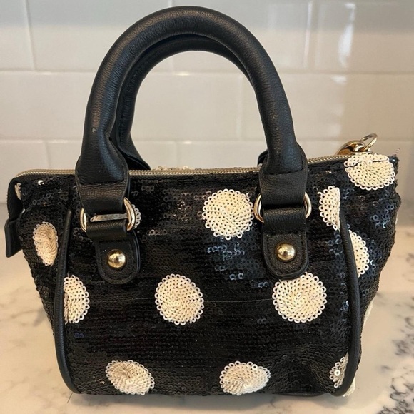 Betsey Johnson Polka Dot Mini Sequin Handbag - Picture 4 of 8